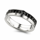 18K white gold with black plating Ring OR63002_GW4BR17